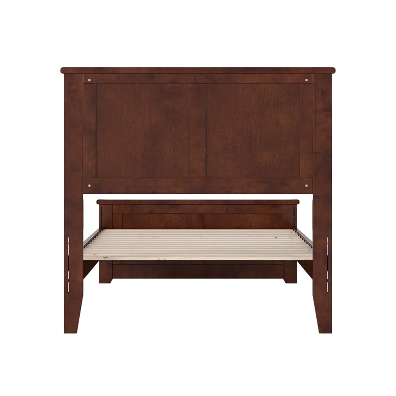 Charlotte Twin XL Low Profile Platform Bed with Matching Footboard in Walnut