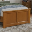 Charlotte Twin XL Low Profile Platform Bed w/Matching Footboard in Light Toffee