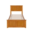 Charlotte Twin XL Low Profile Platform Bed w/Matching Footboard in Light Toffee