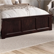 Charlotte Queen Low Profile Platform Bed with Matching Footboard in Espresso