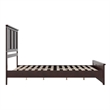 Charlotte Queen Low Profile Platform Bed with Matching Footboard in Espresso