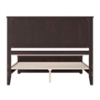 Charlotte Queen Low Profile Platform Bed with Matching Footboard in Espresso