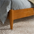 Becket Twin XL Wood Low Profile Platform Bed in Light Toffee