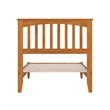 Becket Twin XL Wood Low Profile Platform Bed in Light Toffee