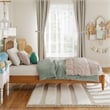 Becket Twin Wood Low Profile Platform Bed in Light Toffee