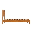 Becket Twin Wood Low Profile Platform Bed in Light Toffee