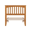 Becket Twin Wood Low Profile Platform Bed in Light Toffee