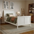 Valencia Twin XL Low Profile Wood Platform Bed with Matching Footboard in White