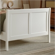 Valencia Twin XL Low Profile Wood Platform Bed with Matching Footboard in White