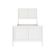 Valencia Twin XL Low Profile Wood Platform Bed with Matching Footboard in White