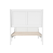 Valencia Twin XL Low Profile Wood Platform Bed with Matching Footboard in White