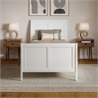 Valencia Twin XL Low Profile Wood Platform Bed with Matching Footboard in White