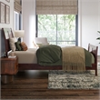 Valencia Twin XL Low Profile Wood Platform Bed with Matching Footboard in Walnut