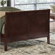 Valencia Twin XL Low Profile Wood Platform Bed with Matching Footboard in Walnut