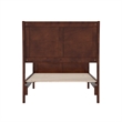 Valencia Twin XL Low Profile Wood Platform Bed with Matching Footboard in Walnut