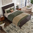 Valencia Full Low Profile Wood Platform Bed with Matching Footboard in Espresso