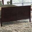 Valencia Full Low Profile Wood Platform Bed with Matching Footboard in Espresso