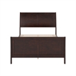 Valencia Full Low Profile Wood Platform Bed with Matching Footboard in Espresso