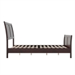 Valencia Full Low Profile Wood Platform Bed with Matching Footboard in Espresso