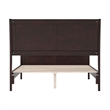 Valencia Full Low Profile Wood Platform Bed with Matching Footboard in Espresso