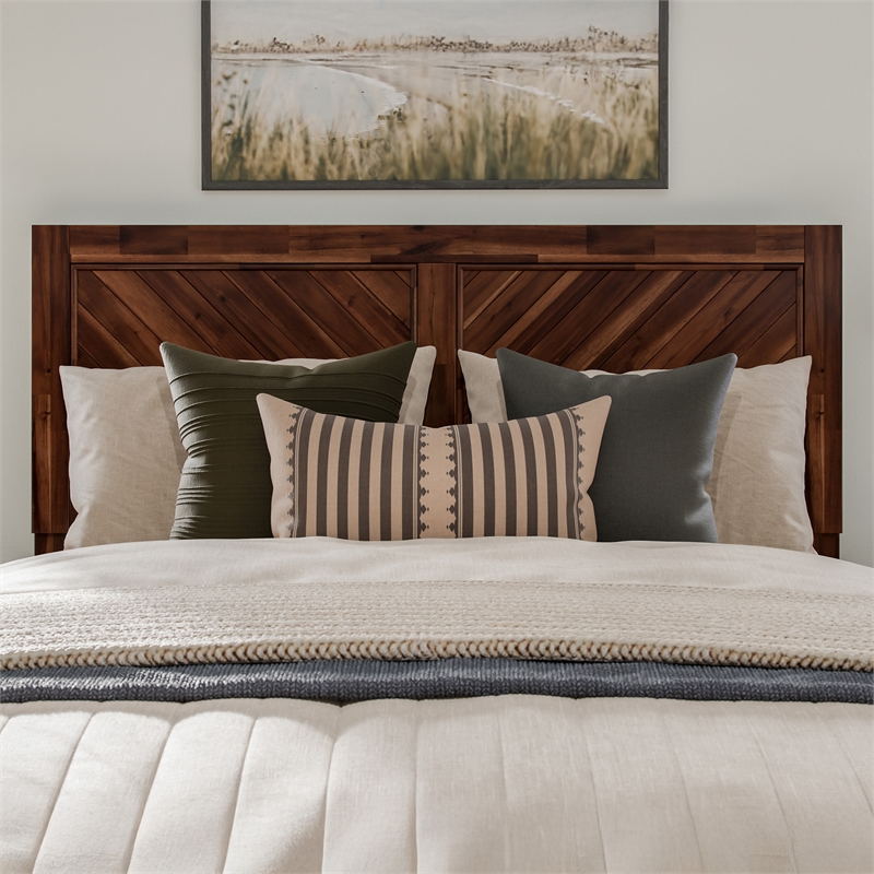 Canyon Queen Wood Headboard in Barnwood