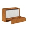 Northfield Queen Solid Wood Murphy Bed Chest with Mattress in Light Toffee