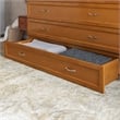 Northfield Queen Solid Wood Murphy Bed Chest with Mattress in Light Toffee