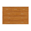 Northfield Queen Solid Wood Murphy Bed Chest with Mattress in Light Toffee