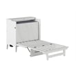 Santa Fe Twin Wood Murphy Bed Chest with Mattress & Built-in Charger in White