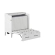 Santa Fe Twin Wood Murphy Bed Chest with Mattress & Built-in Charger in White