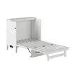 Santa Fe Twin Wood Murphy Bed Chest with Mattress & Built-in Charger in White