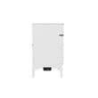Santa Fe Twin Wood Murphy Bed Chest with Mattress & Built-in Charger in White