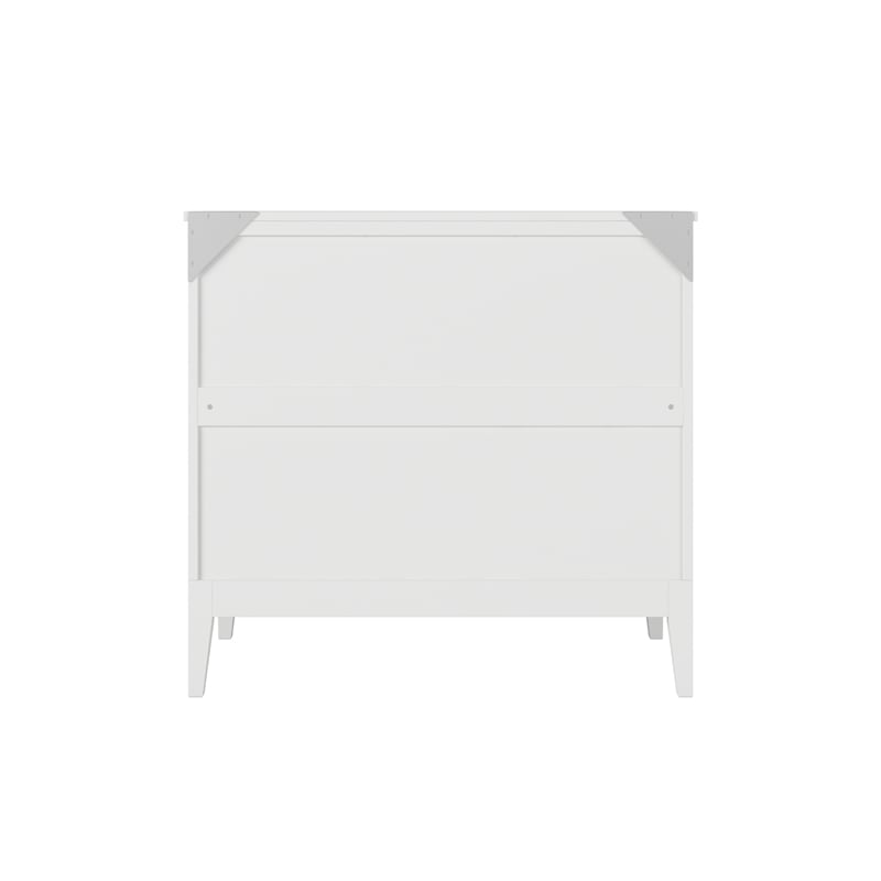 Santa Fe Twin Wood Murphy Bed Chest with Mattress & Built-in Charger in White