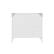 Santa Fe Twin Wood Murphy Bed Chest with Mattress & Built-in Charger in White