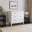 Santa Fe Twin Wood Murphy Bed Chest with Mattress & Built-in Charger in White