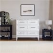 Santa Fe Twin Wood Murphy Bed Chest with Mattress & Built-in Charger in White