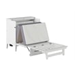 Santa Fe Twin Wood Murphy Bed Chest with Mattress & Built-in Charger in White