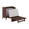Santa Fe Twin Wood Murphy Bed Chest with Mattress & Built-in Charger in Walnut