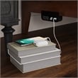 Santa Fe Twin Wood Murphy Bed Chest with Mattress & Built-in Charger in Walnut