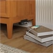 Santa Fe Twin Wood Murphy Bed Chest wMattress & Built-in Charger in Light Toffee