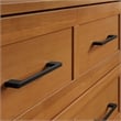 Santa Fe Twin Wood Murphy Bed Chest wMattress & Built-in Charger in Light Toffee