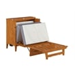 Santa Fe Twin Wood Murphy Bed Chest wMattress & Built-in Charger in Light Toffee