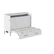 Santa Fe Full Wood Murphy Bed Chest with Mattress & Built-in Charger in White