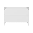 Santa Fe Full Wood Murphy Bed Chest with Mattress & Built-in Charger in White