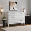 Santa Fe Full Wood Murphy Bed Chest with Mattress & Built-in Charger in White