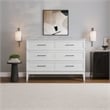 Santa Fe Full Wood Murphy Bed Chest with Mattress & Built-in Charger in White