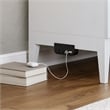Santa Fe Full Wood Murphy Bed Chest with Mattress & Built-in Charger in White