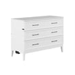 Santa Fe Full Wood Murphy Bed Chest with Mattress & Built-in Charger in White