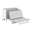 Santa Fe Full Wood Murphy Bed Chest with Mattress & Built-in Charger in White