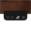 Santa Fe Full Wood Murphy Bed Chest with Mattress & Built-in Charger in Walnut